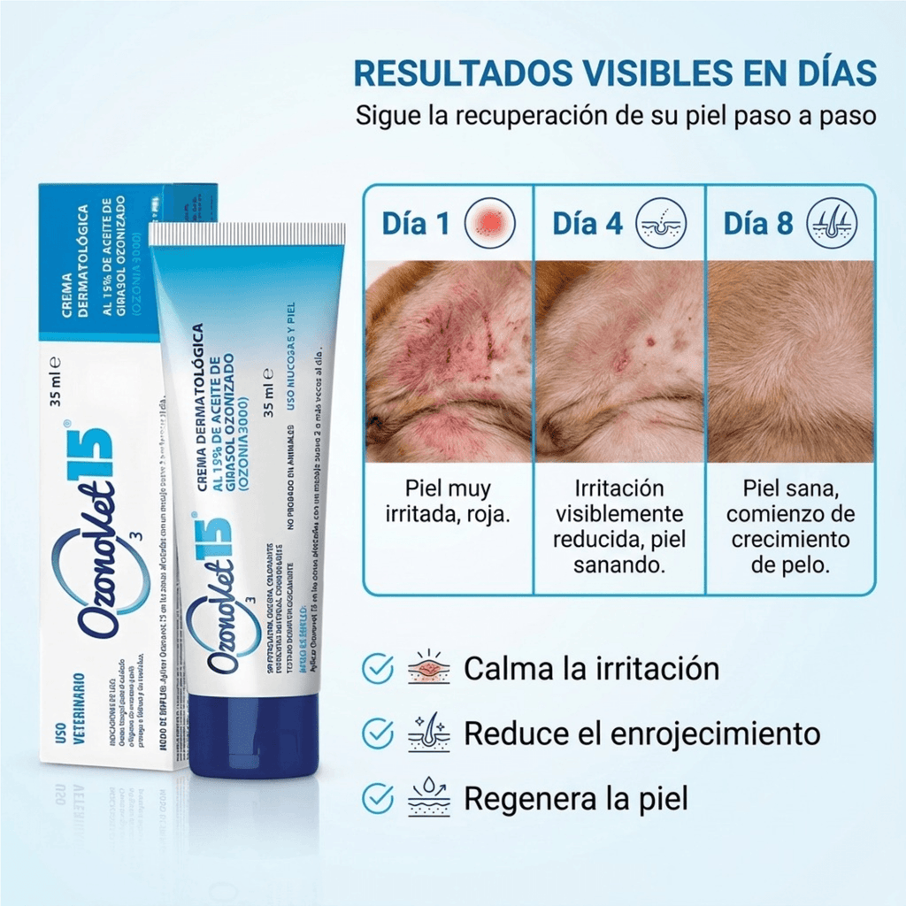 Lipogel Ozonovet 15 – Solución natural y efectiva para la piel de tu mascota