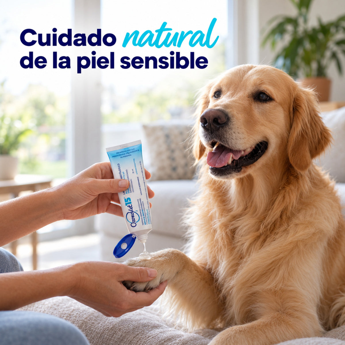 Lipogel Ozonovet 15 - Crema de Ozono para la Piel de Perros y Gatos
