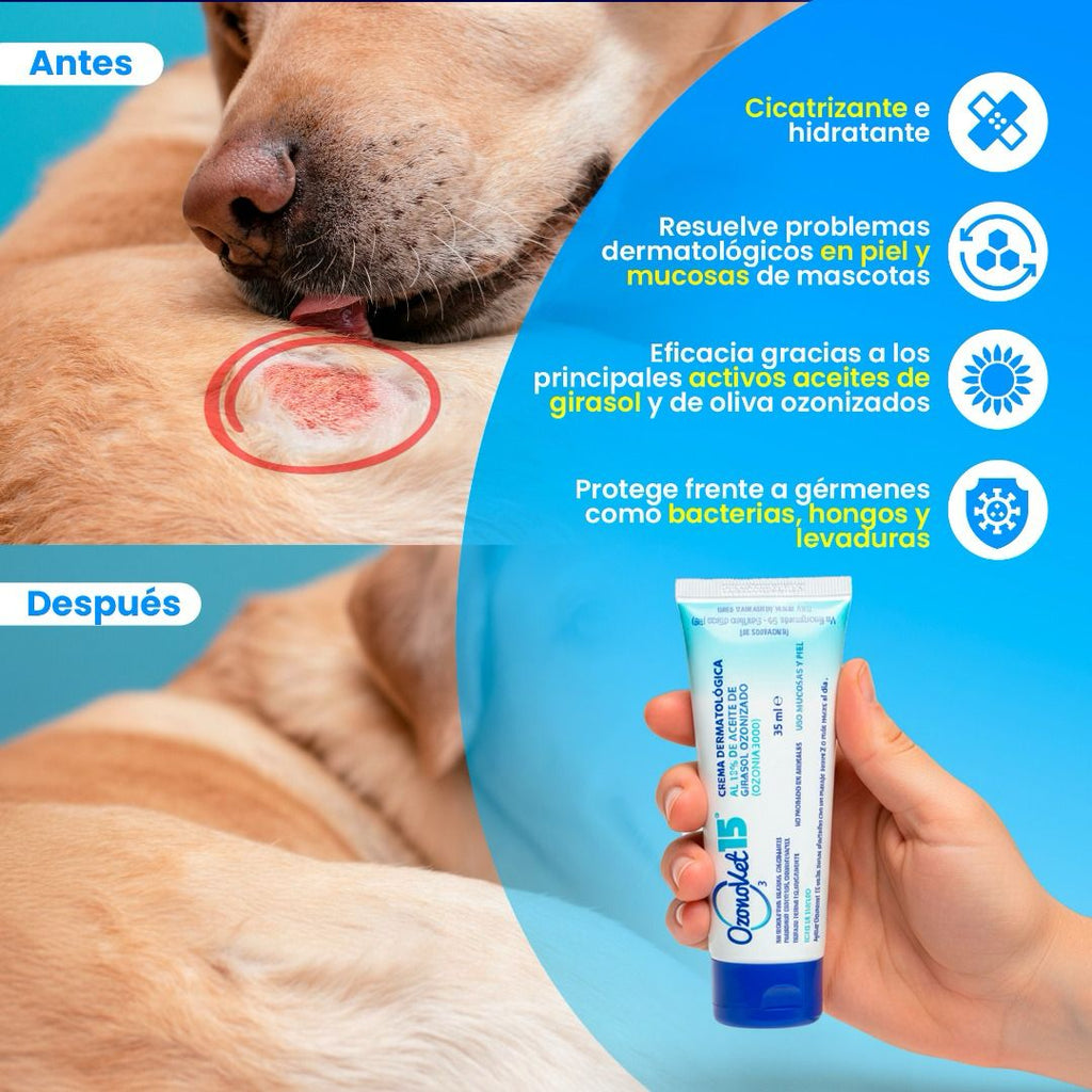 Lipogel Ozonovet 15 – Solución natural y efectiva para la piel de tu mascota