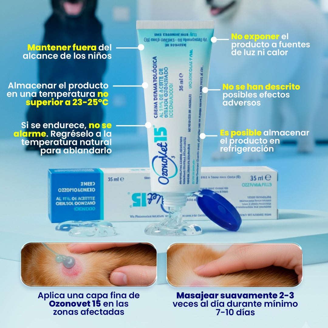 Lipogel Ozonovet 15 – Solución natural y efectiva para la piel de tu mascota