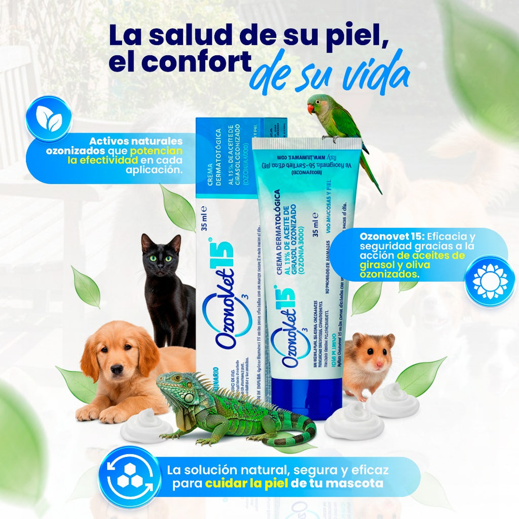 Lipogel Ozonovet 15 – Solución natural y efectiva para la piel de tu mascota